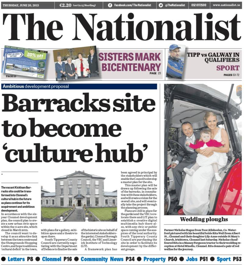 Happy 10th Anniversary to Waterford/Tipperary couple - and The Nationalist compact!