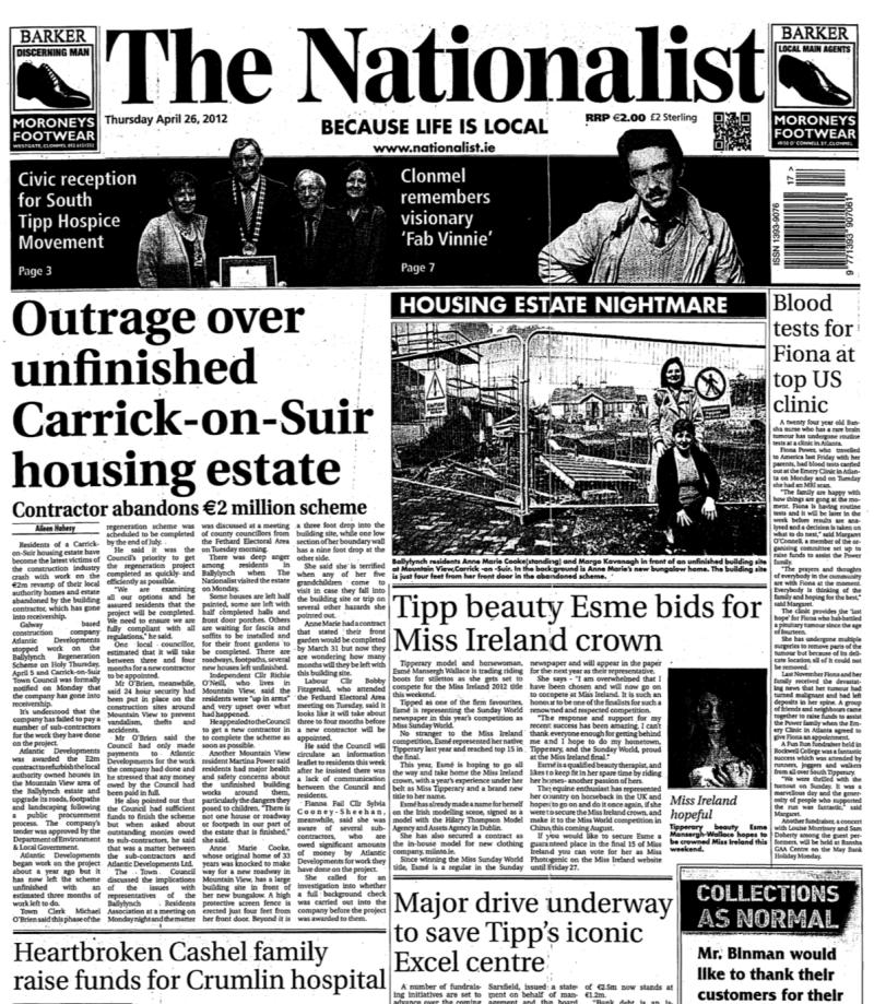 YESTERYEARS: Developer goes into receivership - Tipperary housing scheme abandoned