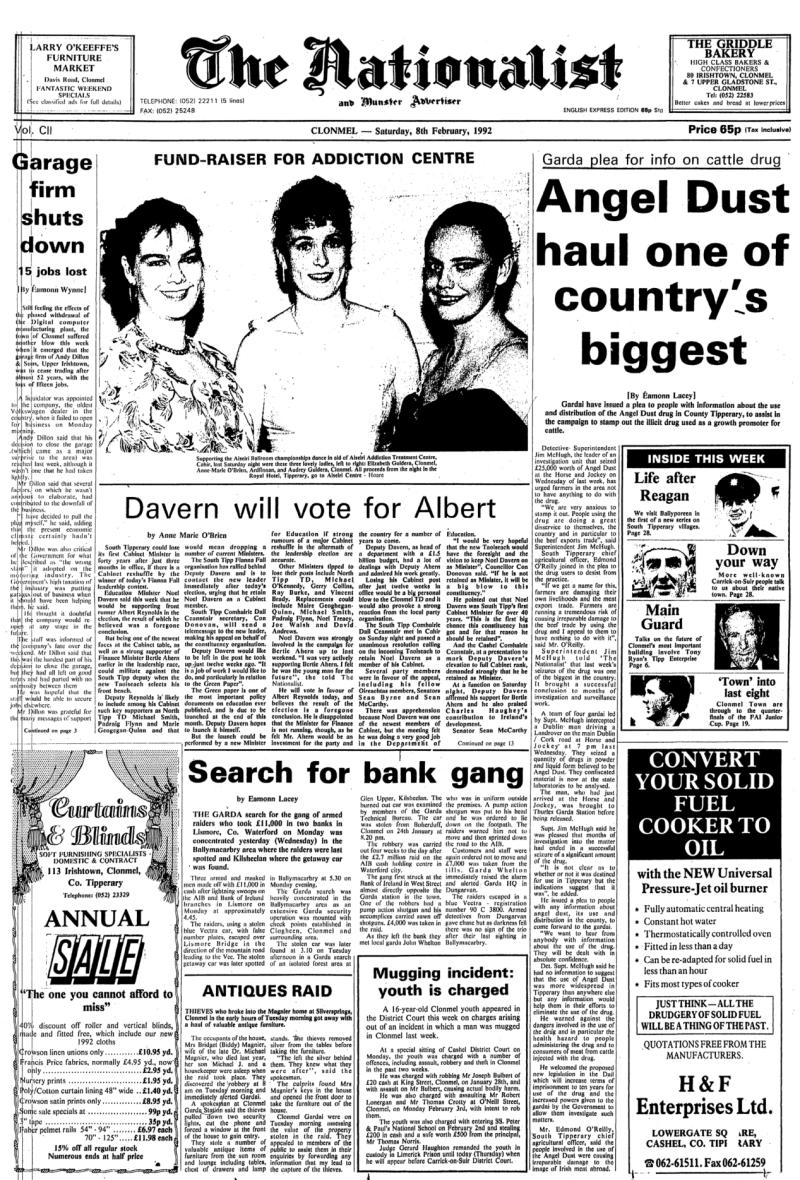 Yesteryears: Huge haul of Angel Dust recovered in Tipperary