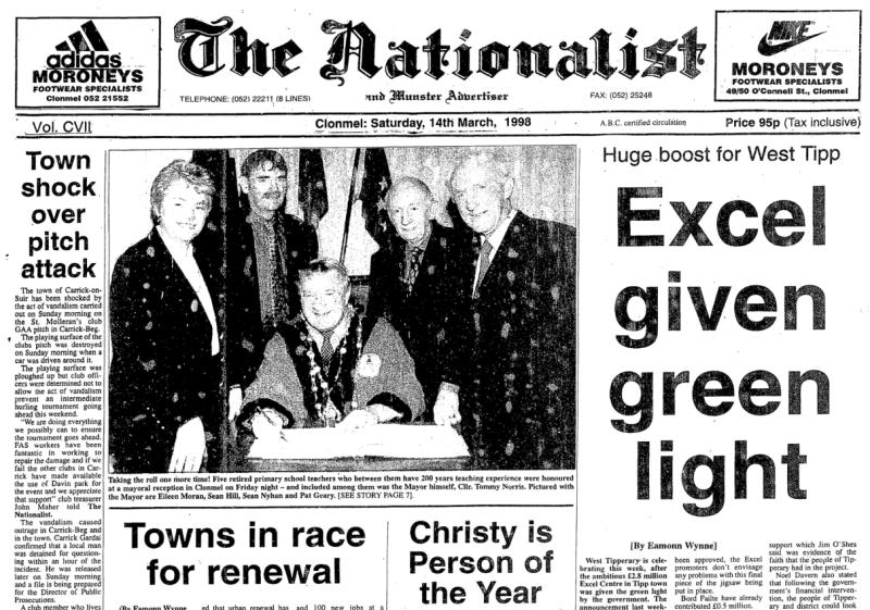 Yesteryears:  West Tipperary celebrating after green light given for ambitious plan