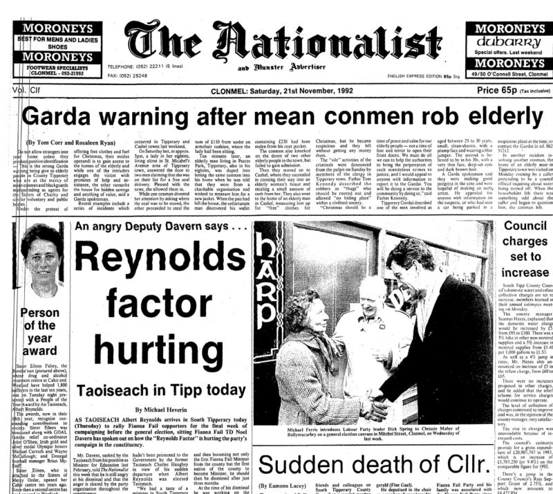 Yesteryears: Mean conmen dupe pensioners out of cash throughout Tipperary