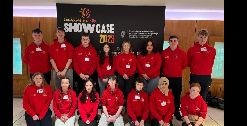 Members of Tipperary Comhairle na nÓg gather at Croke Park to celebrate the national showcase 