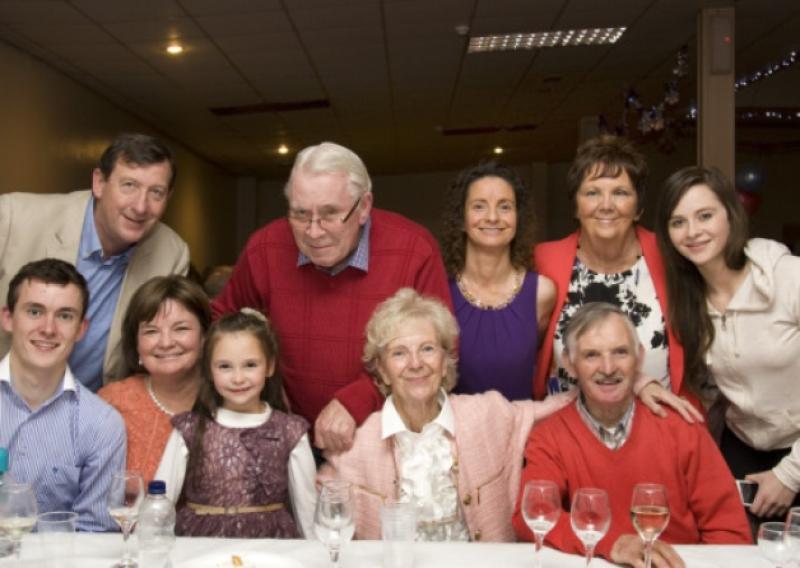 Well known Cashel crooner Denis Heffernan pictured with family members at the opening of the new developments in Halla na Feile on Friday night. Front L/R: Thomas, Siobhan and Sarah Grogan, Joan and John Horohan. Back L/R: Tommy Grogan, Denis Heffernan, Anne Murphy, Pauline Browne, Jane Grogan.