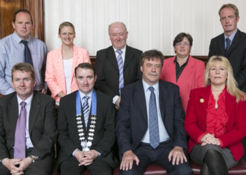 Members of the new Clonmel/Cahir Borough District pictured at their annual meeting on Wednesday, June 11. Back: Cllr Andy Moloney, Cllr Siobhan Ambrose, Cllr Richie Molloy, Cllr Marie Murphy, Cllr Michael Anglim. Front: Cllr Michael Murphy, Mayor of Clonme/Cahir Borough District Martin Lonergan, Deputy Mayor Pat English and  Cllr Catherine Carey.