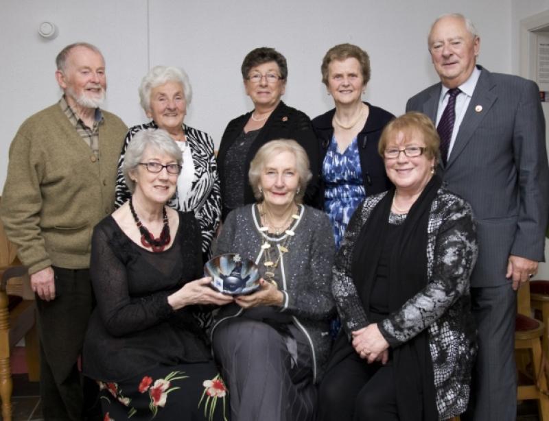 Pictured at Cashel Active Reirement Christmas Lunch in Br� Bor� last week.Front L/R. Anna Keenan (Chairperson Cashel Active Retirement) making a presentation to National President Mae Quaid, Hannah Flaherty. Back L/R. Sean Keenan , Kathleen Lawrence,, Bridget Fitzgibbon,Joan Moloney ,Frank Quaid.
