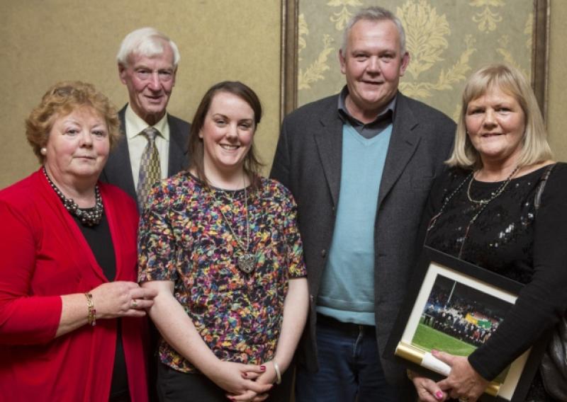 Team members Mick OConnell and Pat OSullivan at the reception for the Clonmel Commercials teams that won the County Senior Football Championships  title in 1969 and 71 with Carmel, Michelle and Yvonne OConnell. Micks late brother Paddy OConnell also played in both finals of 1969 and 1971 with both winning five county senior football medals with Commercials. Mick OConnell captained the 1971 winning team.