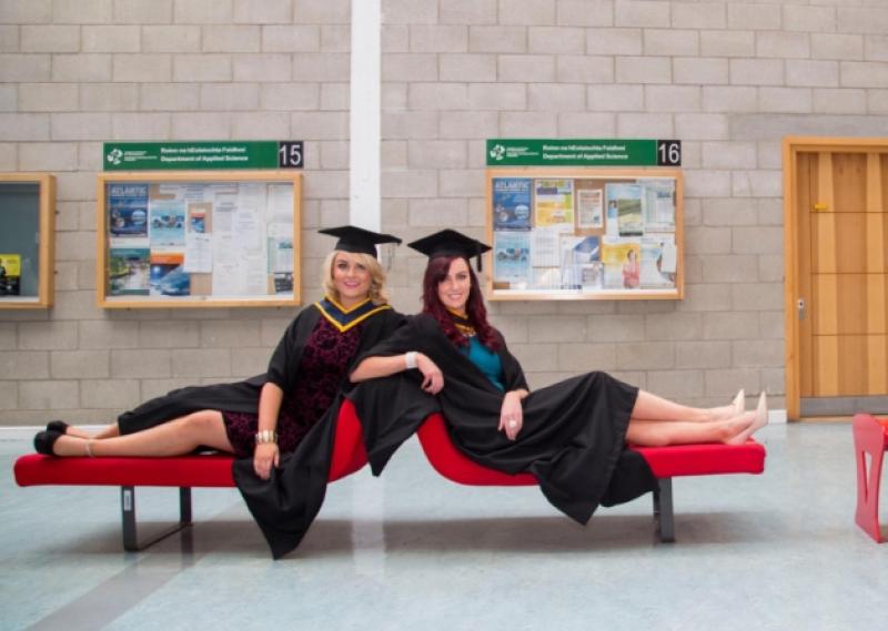 Double take: Attending the conferring ceremony were, Laura Conway, Corbally, BSc in Applied Biology, and Simone Peters, Castletroy View, BSc (Honours) in Bioanalysis and Biotechnology. Picture: Alan P