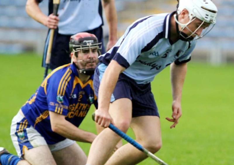 Nenagh's Daire Quinn gets ahead of Kildangan's Eoin Kelly at Semple Stadium on Sunday.  Picture: Bridget Delaney