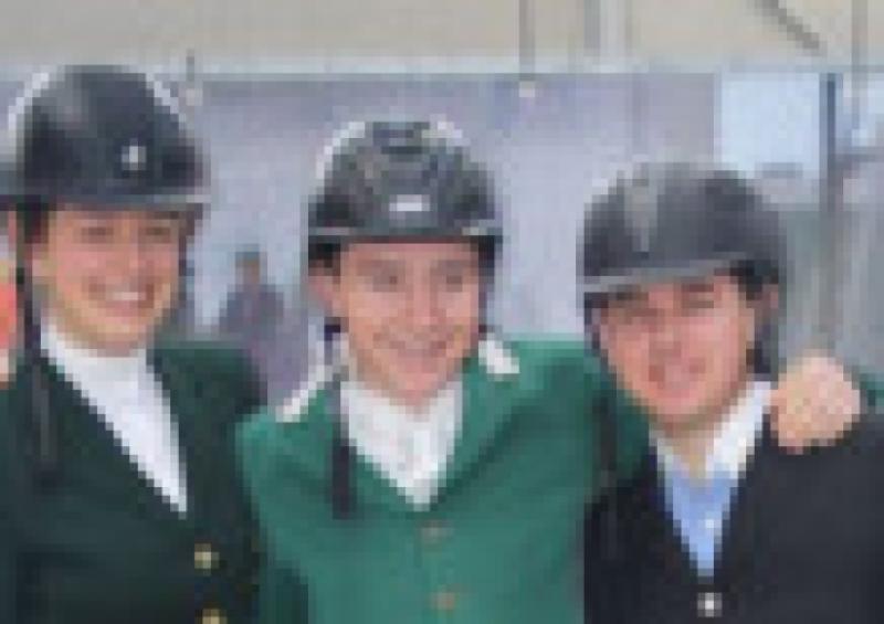 Peter O'Donnell (centre) with Melanie Young and Brian Morrison.