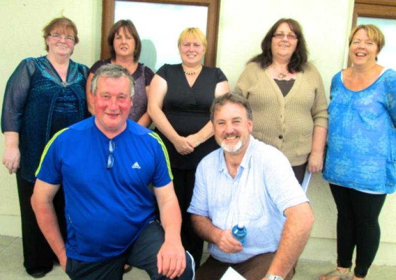 Back: Nora Barron, Cashel, Mary Kavanagh, Tipperary Town, Marie O Connell Tipperary Town, Breda Cleary, Oola, Catriona Devlin, Annacarty.Front: Bill Cussen, Galbally and Shane Egan, Clonmel.