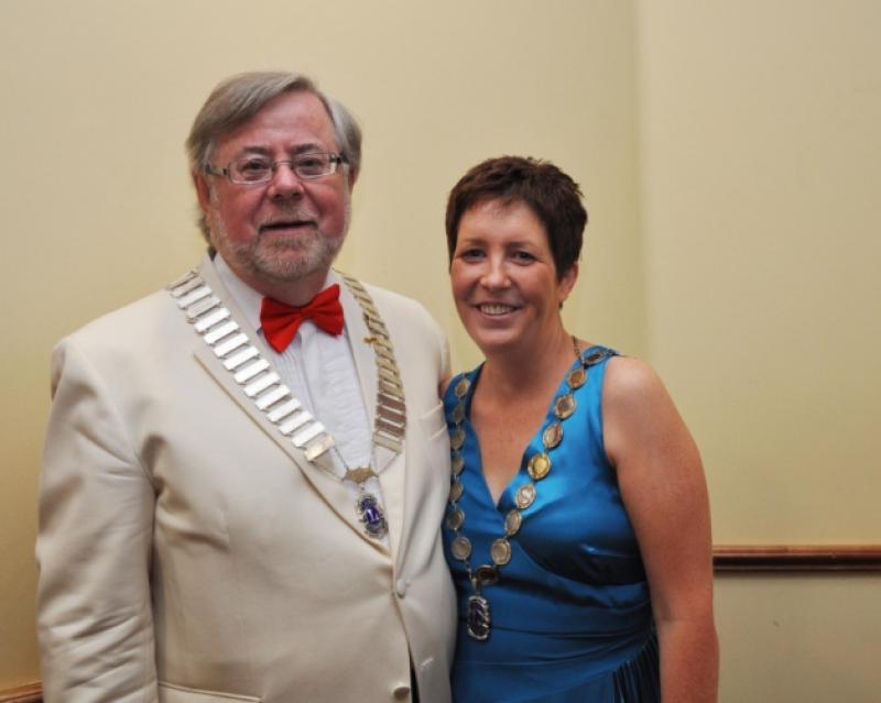 District Governor of Lions Club of Ireland Liam Lyons with the President of Thurles Lions Club Margaret Dwan.