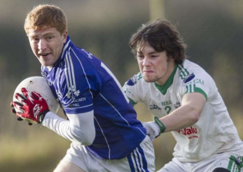 Eire Og Annacarty/Donohills Donal ODwyer gets to the ball ahead of Cahirs Mikey OConnor during Sundays County Senior Football Championship quarter-final in Cashel.