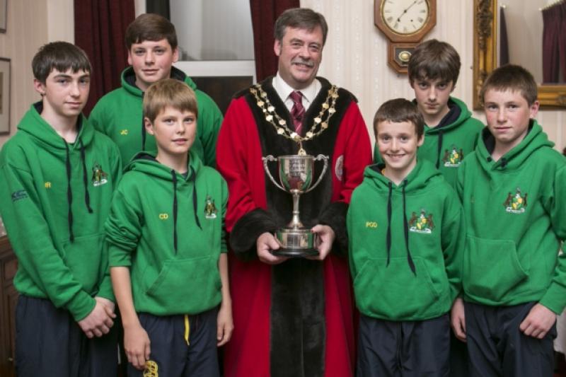 Josh Ryan, James Corbett, Conor Deeley, Mayor Pat English, Peter O Dowd, Cillian Bates, Joe Gunne,