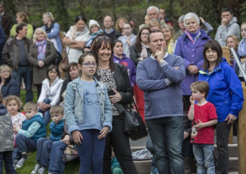 Some of the large crowd at the opening of Denis Burke Park