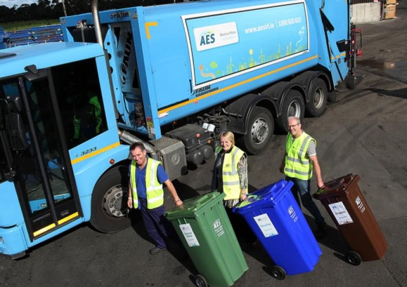 Simon Zmijousty, domestic driver, AES; Liz Adair, general manager, AES Nenagh, and Liam Gibson, yard supervisor, AES Nenagh