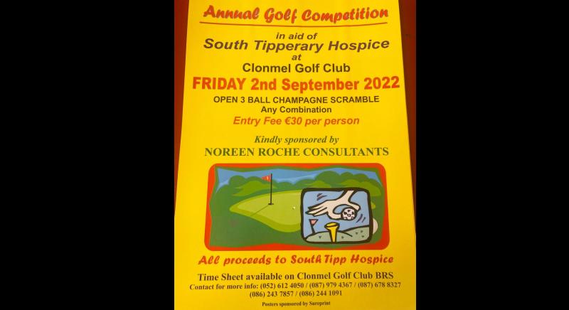 Hospice Support Group seeking support for annual golf classic fundraiser in Clonmel