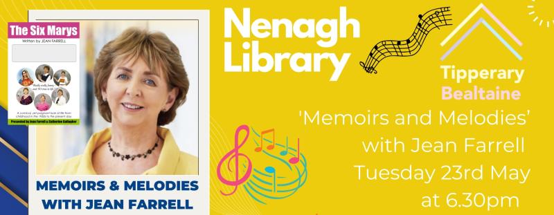 Tipperary library hosts author and playwright Jean Farrell as part of Bealtaine festival