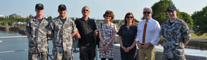 Tipperary seaman offers a warm welcome on board naval ship during Welsh visit