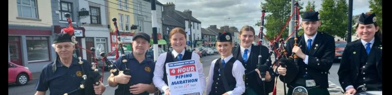 Tipperary band is piping hot as it takes to the streets for fundraising marathon
