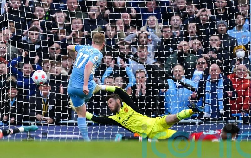 Doubles from Kevin De Bruyne and Riyad Mahrez see City beat United in Manchester derby