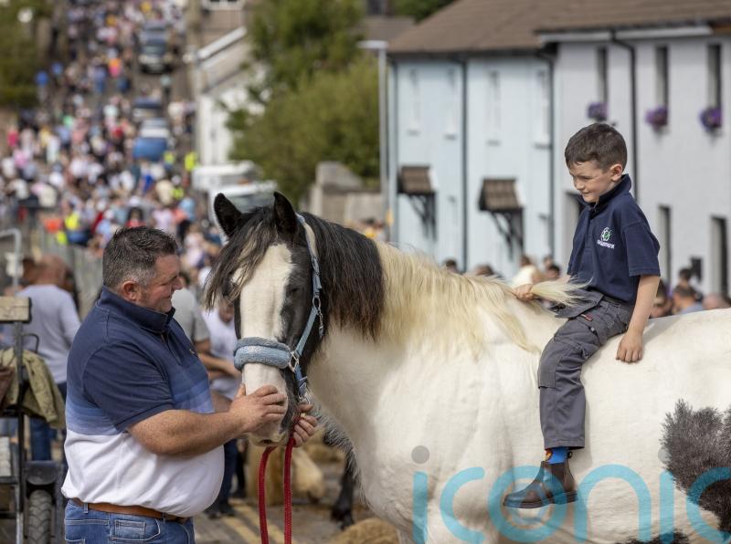 Crowds gather in Northern Irish seaside town for historical market fair