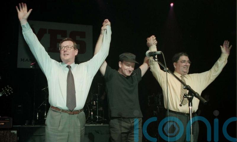 Sons of John Hume and David Trimble speak of fathers’ sacrifices for peace deal