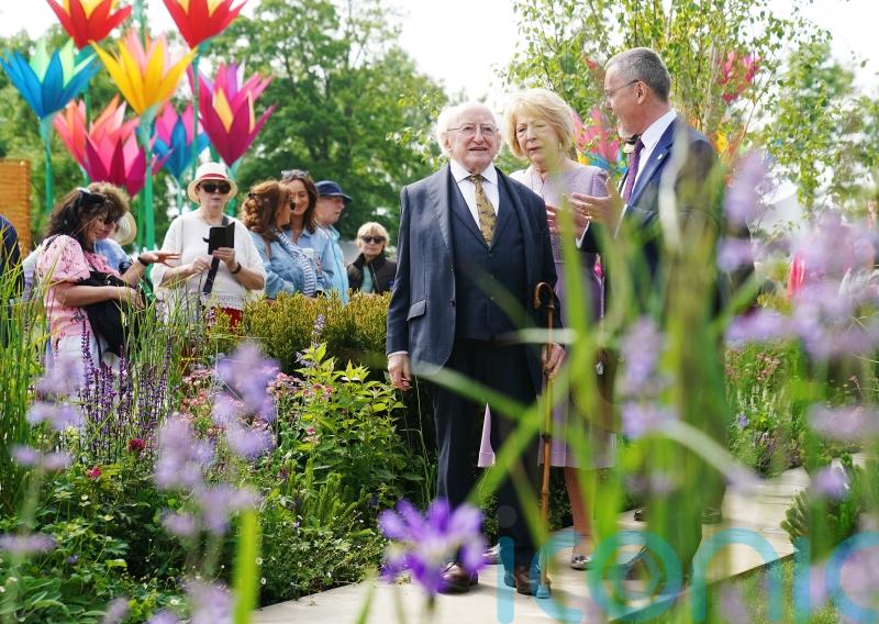 Irish president warns planet is ‘in peril’ as he launches gardening festival