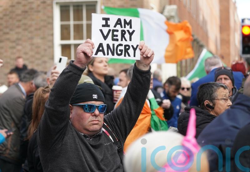 13 arrested after demonstrators bring mock gallows to Leinster House protest