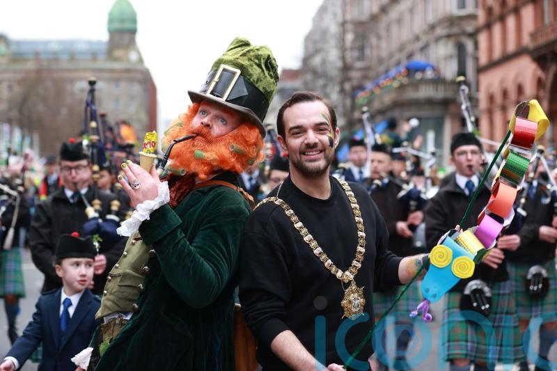 Thousands line streets of Belfast for colourful St Patrick’s Day parade