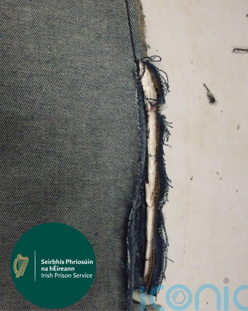 6,000 euro of heroin found sown into jeans left for prison inmate
