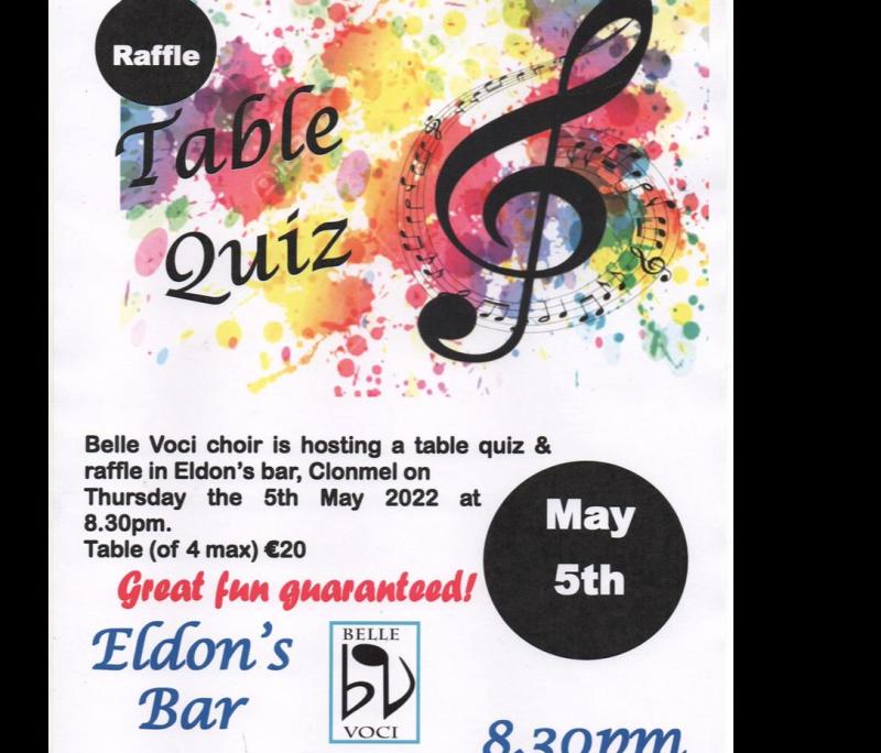 Clonmel choir to hold fundraising quiz