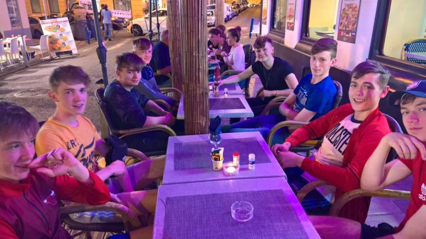 Landed safe and sound! All checked into hotel and now dining al fresco 