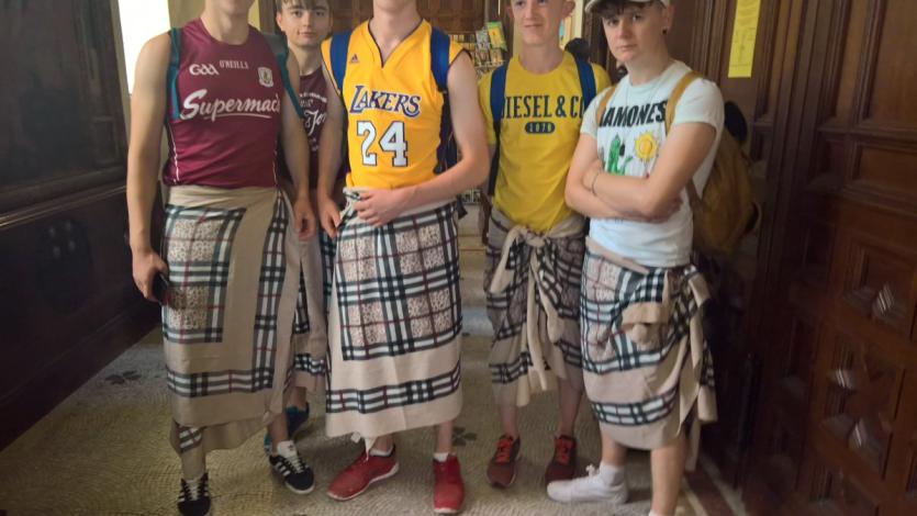 No shorts allowed in the Russian Cathedral - scarves available to ensure modesty