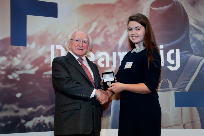 Ann Kelly receiving her award