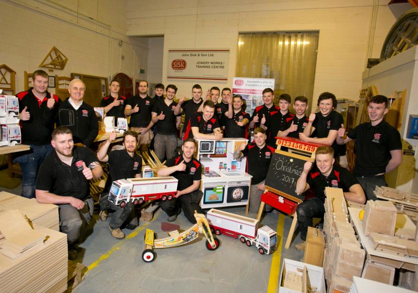 Apprentice carpenters spreading Christmas cheer to children in need