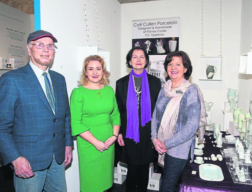 Cyril Cullen of Cyril Cullen Porcelain, Farney Castle,  Karen Hennessy, CEO, Design & Crafts Council of Ireland,  Margie Cullen and Rita Guinan