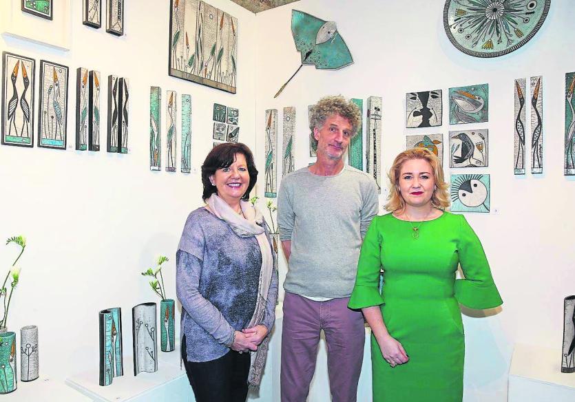 Rita Guinan Local Enterprise Office with Thomas Wollen, The Black Studio, Cloughjordan and Karen Hennessy CEO, Design & Crafts Council of Ireland.