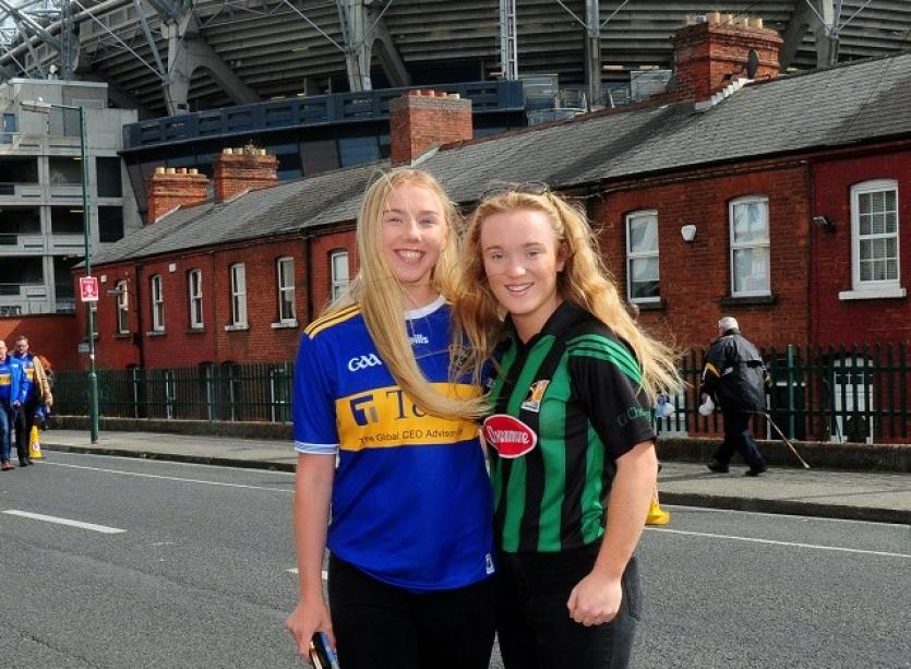 Friends for now...Niamh Murphy and Hannah Flynn. Photo by Eamonn McGee