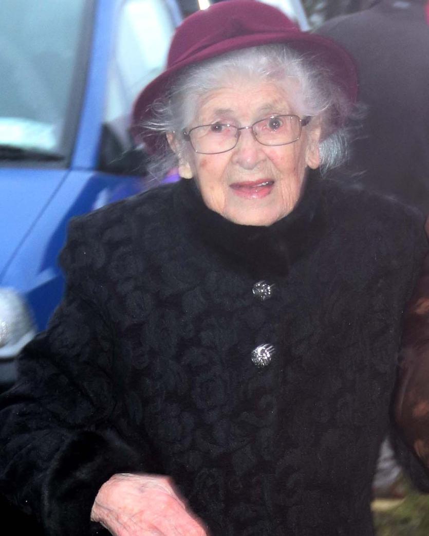 Kitty Maher, Skehana, Roscrea celebrated her 100th Birthday with a drive-by party on Thursday December 31, 2020 
