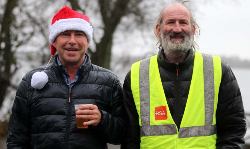 Christy Manning and Pat Quigley at Youghal Quay over the Christmas Season.  Picture: Bridget Delaney