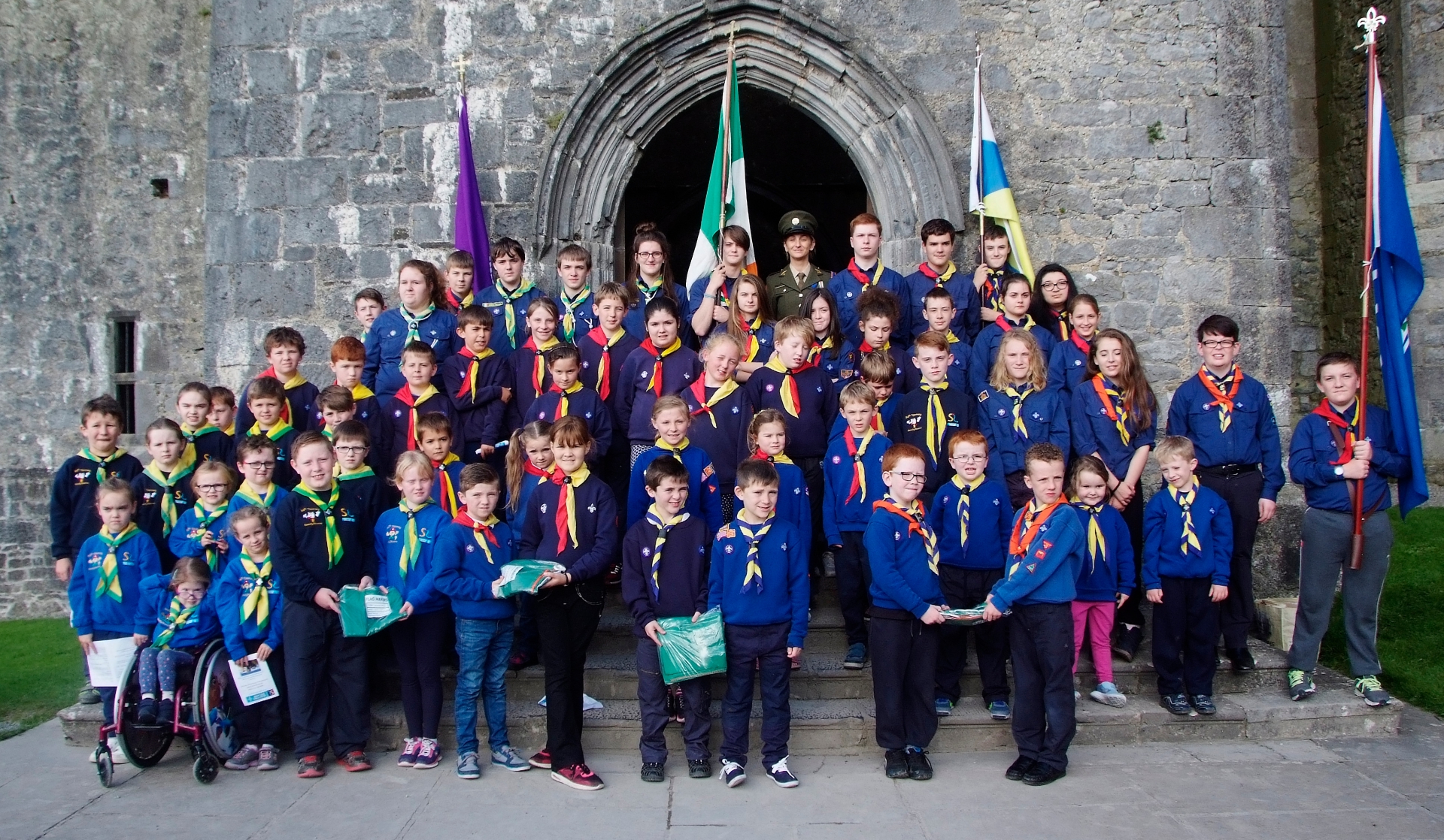 Tipperary Scout Troupes at the Rock of Cashel
