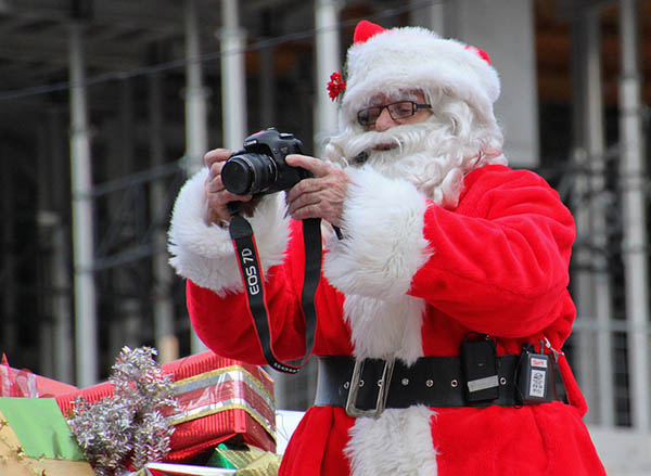Santa is taking his photo competition entry!