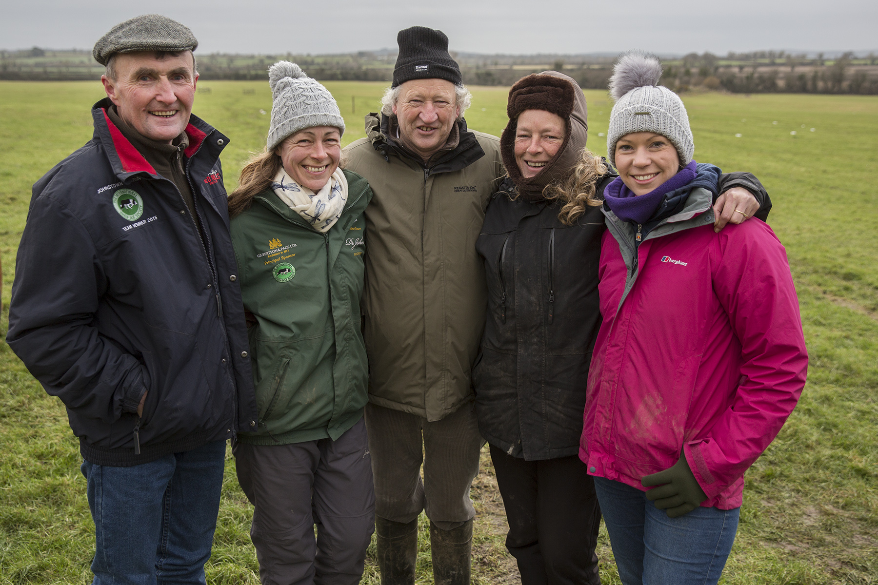 Pictured at the 3 Provinces sheep dog nursery trials finals John O Brien Burncourt, Louise Amos england, Dan Morrissey Cloneen, Esther Lambe-Lam Holland, Claire Molloy Achill,