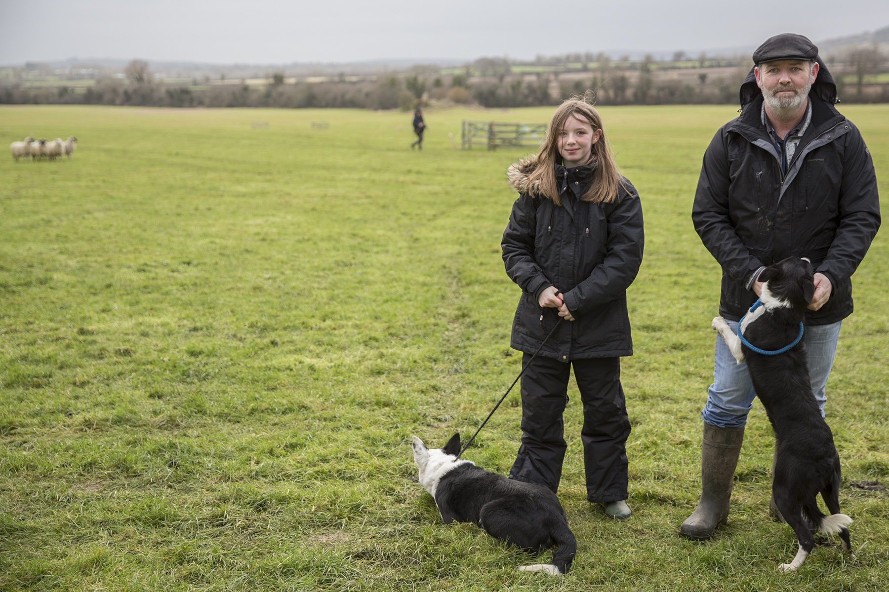 Pictured at the 3 Provinces sheep dog nursery trials finals Tara and Donal Foley Kerry with their dogs Jem and Jed