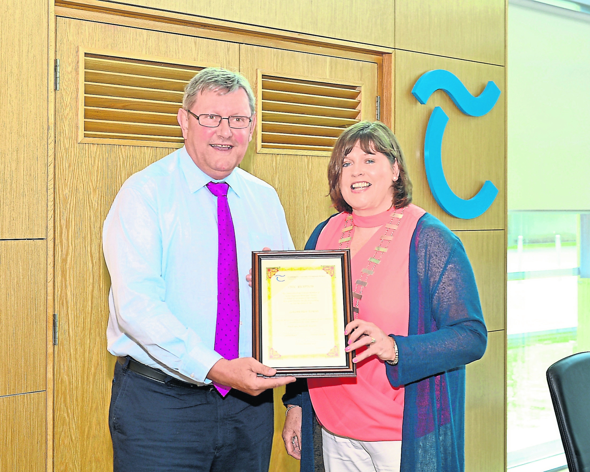 Cllr Michael Fitzgerald and Cllr Mary Hanna Hourigan