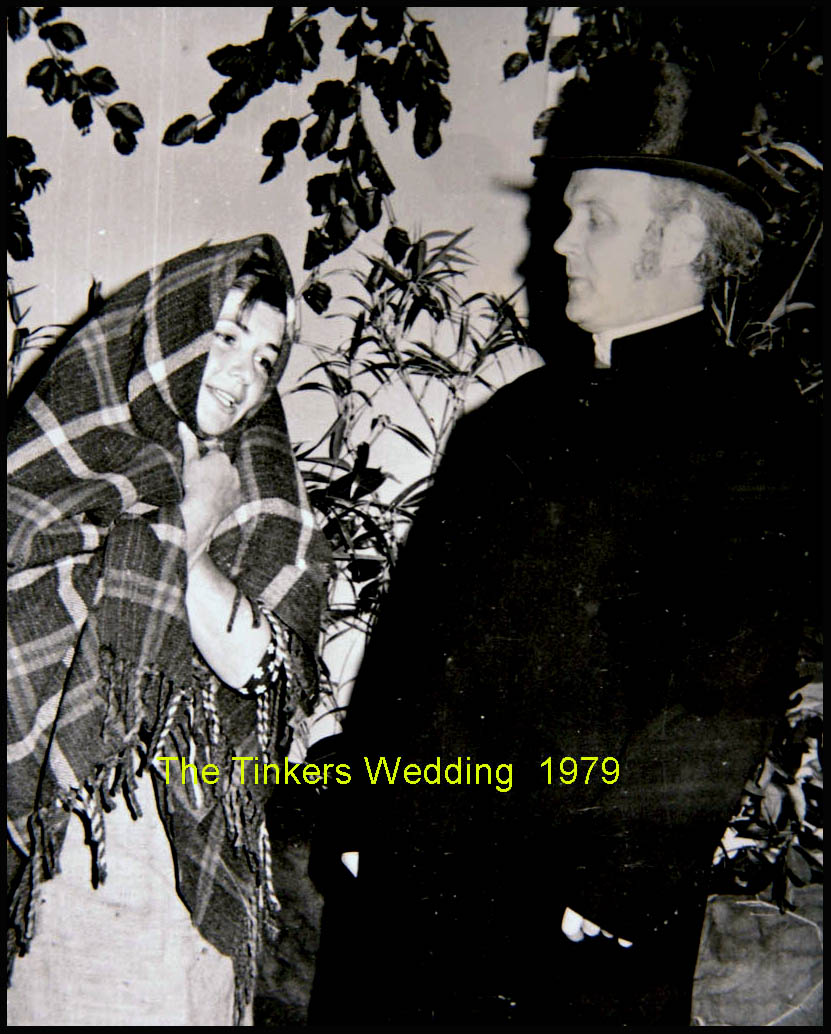 Anne Doherty performing on stage at Brewery Lane Theatre in the Tinker's Wedding in 1976
