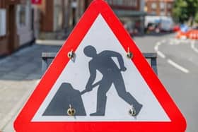 Roadworks sign